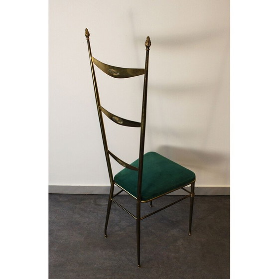 Image 1 of Chaise Vintage Chiavari à haut dossier par Gaetano Descalzi, Italie 1950