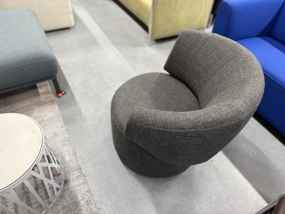 Image 1 of Rolf Benz 684 Fauteuil tissu gris Chaise pivotante