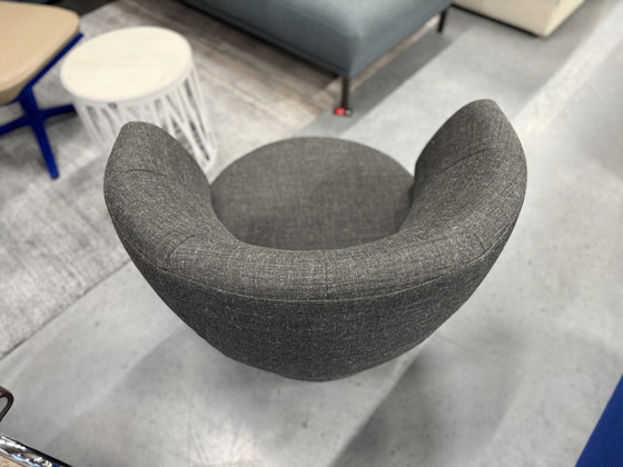 Image 1 of Rolf Benz 684 Fauteuil tissu gris Chaise pivotante