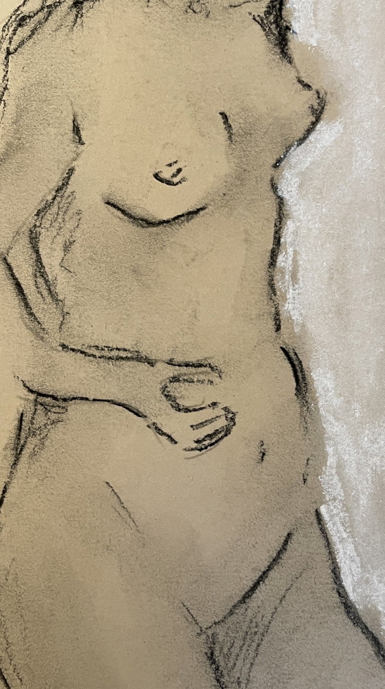 Image 1 of Tableau Fusain Pastel Esquisses Portraits Femmes