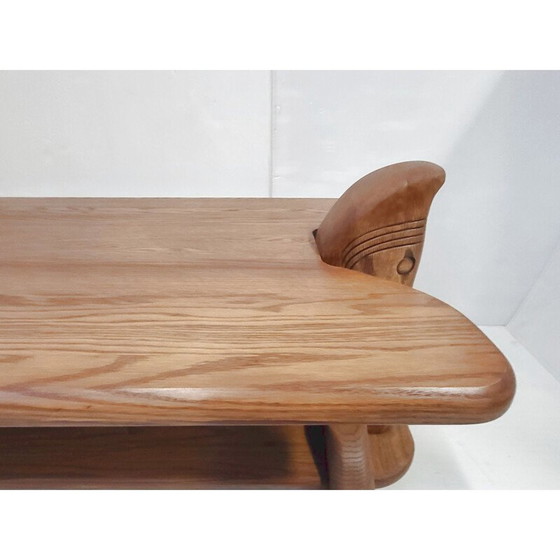 Image 1 of Table basse vintage en chêne massif, 1970