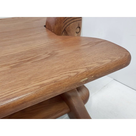 Image 1 of Table basse vintage en chêne massif, 1970