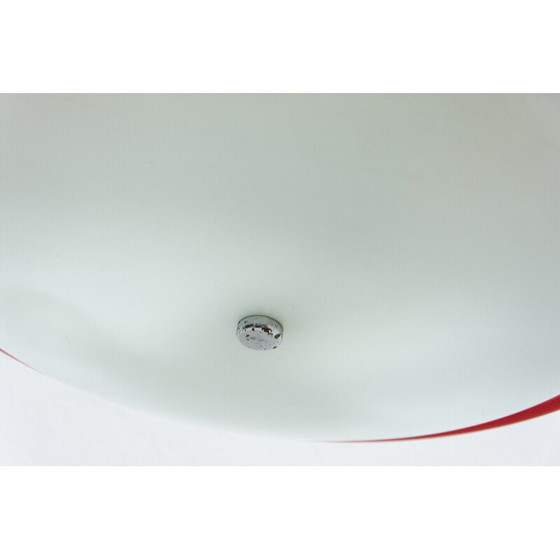 Image 1 of Lampe suspendue vintage en tôle, verre et plastique par Josef Hurka pour Napako, Tchécoslovaquie 1960