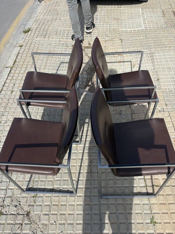 Image 1 of Chaises à cadre Arco marron