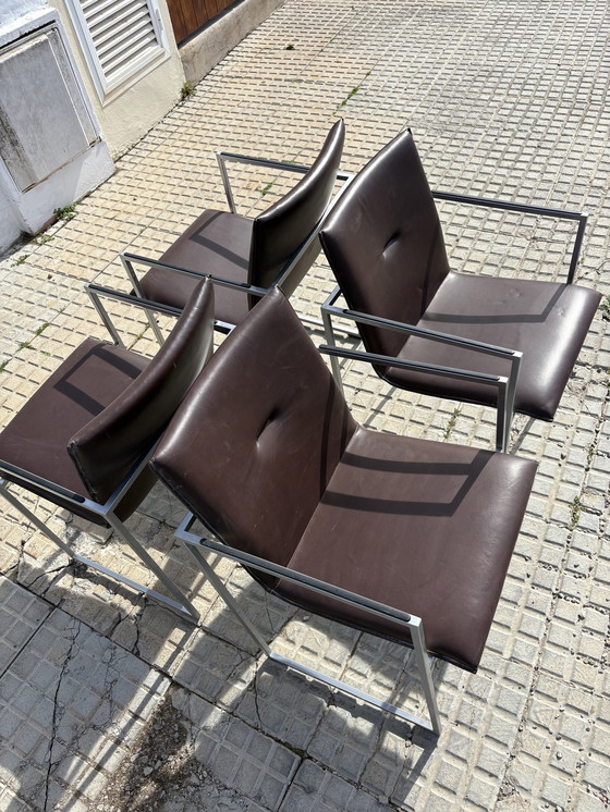 Image 1 of Chaises à cadre Arco marron