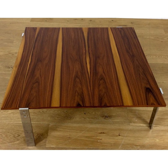 Image 1 of Table à cocktail en palissandre et chromé - années 1960