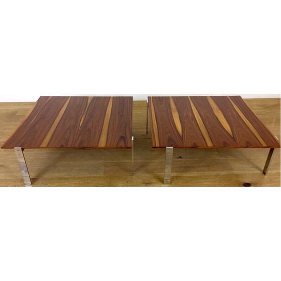 Image 1 of Table à cocktail en palissandre et chromé - années 1960