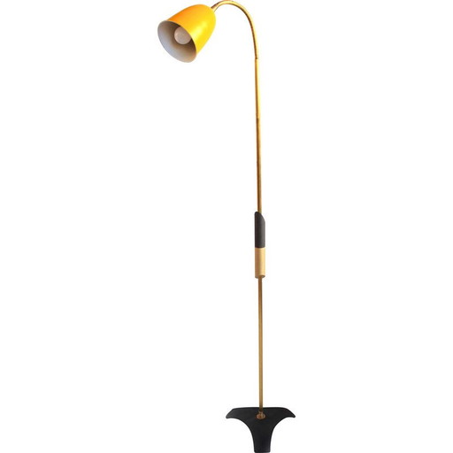 Lampadaire vintage en laiton, Espagne 1950