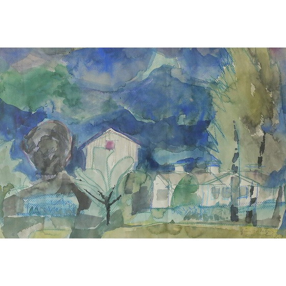 Image 1 of Peinture vintage de Frideborg Bryth, 1950