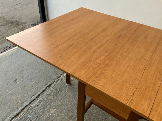 Image 1 of Mid Century 1960S Retro Vintage Large Drop Leaf Table