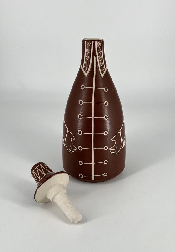 Image 1 of Set Carafe Comprenant 6 gobelets En céramique Arabia ( ?) Finlande Tarina Carafe Mid Century