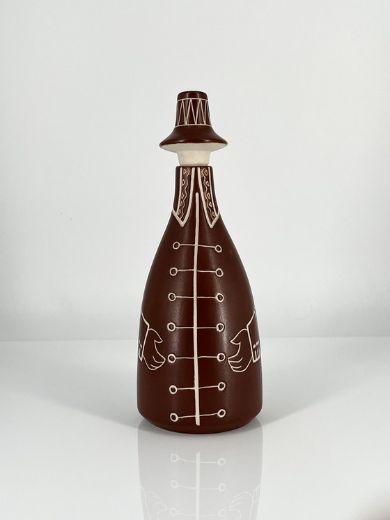 Image 1 of Set Carafe Comprenant 6 gobelets En céramique Arabia ( ?) Finlande Tarina Carafe Mid Century