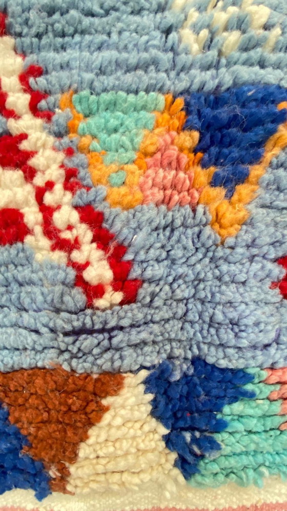 Image 1 of Tapis berbère unique fait à la main - 100% laine naturelle du Maroc (150x100cm)
