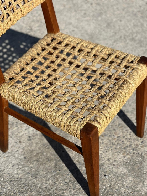 Image 1 of  Chaise D'Adrien Audoux & Frida Minet Pour Vibo Vesoul, Années 1950