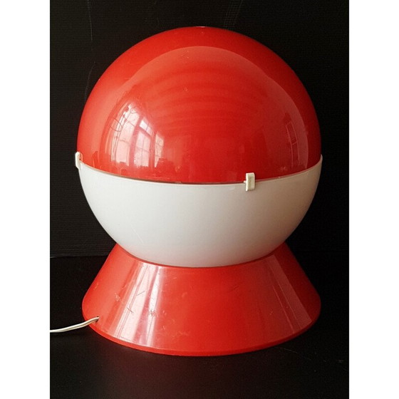 Image 1 of Lampe vintage rouge et blanche de l'ère spatiale, 1970