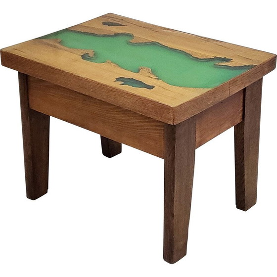 Image 1 of Table d'appoint vintage en résine époxy, 1960