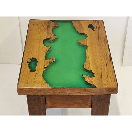 Image 1 of Table d'appoint vintage en résine époxy, 1960