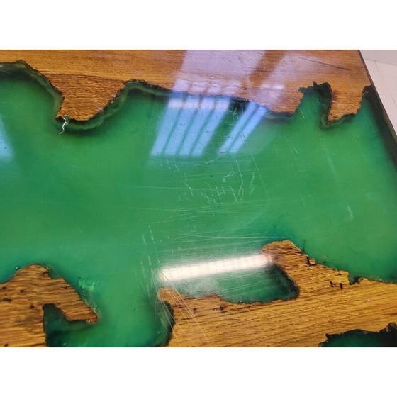 Image 1 of Table d'appoint vintage en résine époxy, 1960