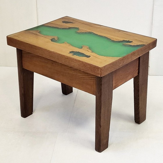 Image 1 of Table d'appoint vintage en résine époxy, 1960
