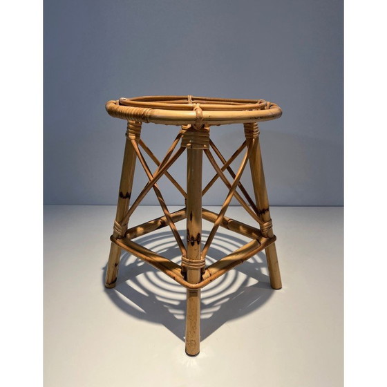 Image 1 of Tabouret en rotin vintage, 1970