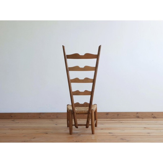 Image 1 of Chaise de cheminée en bois vintage par Gio Ponti pour Casa E Giardino, Italie 1930