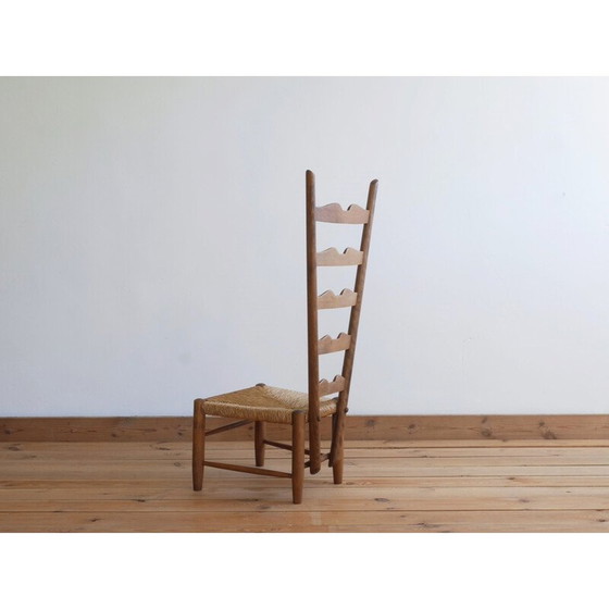 Image 1 of Chaise de cheminée en bois vintage par Gio Ponti pour Casa E Giardino, Italie 1930