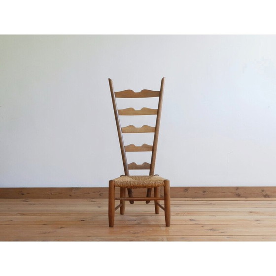 Image 1 of Chaise de cheminée en bois vintage par Gio Ponti pour Casa E Giardino, Italie 1930