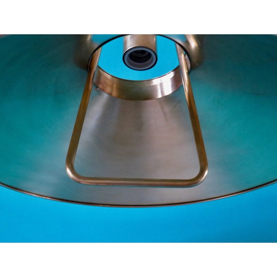 Image 1 of Lampe suspendue vintage en laiton par Frits Schlegel pour Lyfa, Danemark 1967