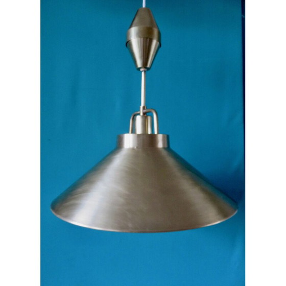 Image 1 of Lampe suspendue vintage en laiton par Frits Schlegel pour Lyfa, Danemark 1967