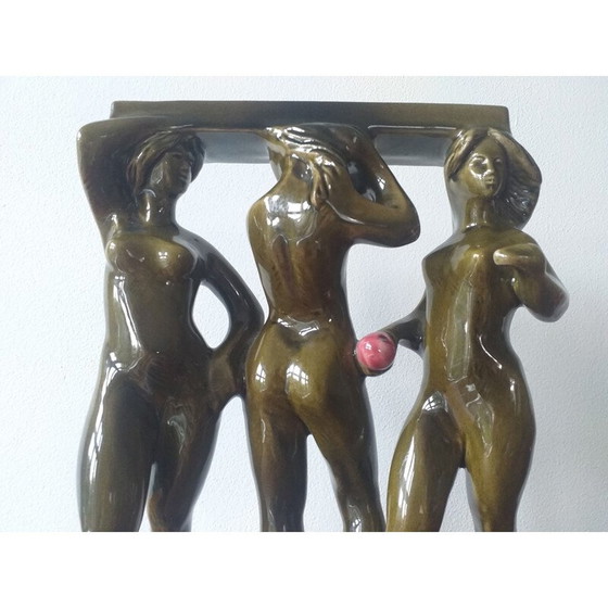 Image 1 of Sculpture vintage en céramique de femmes par Bechyne Keramia, Tchécoslovaquie 1960