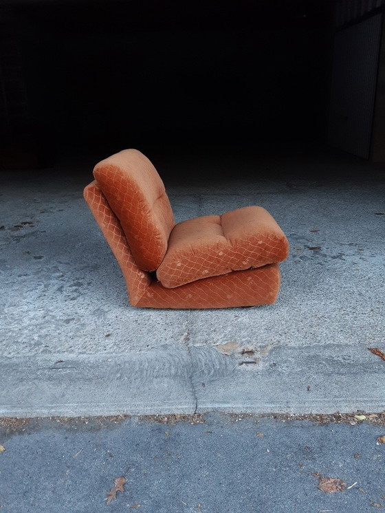 Image 1 of 3/7 Chauffeuse Orange Ligne Roset Pr M. Ducaroy Mod. Albany, Design Ép. Vintage