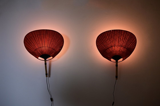 Image 1 of Paire d'appliques "Uchiwa" par Ingo Maurer pour M Design, 1970S