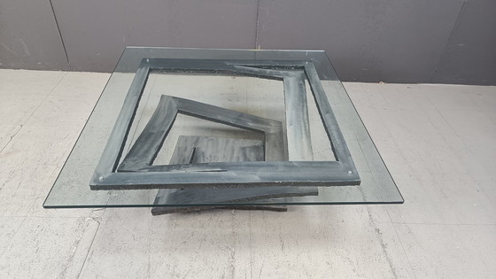 Image 1 of Table basse Fleur De Fer par Maurice Barilone, 1980S