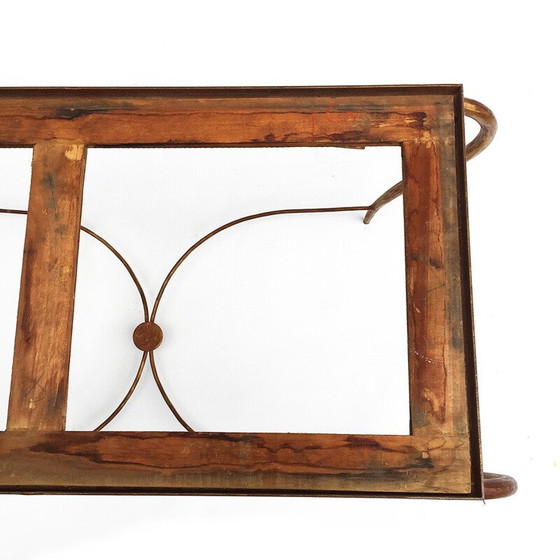 Image 1 of Table basse vintage en métal doré par René Drouet - années 1940