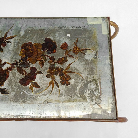 Image 1 of Table basse vintage en métal doré par René Drouet - années 1940