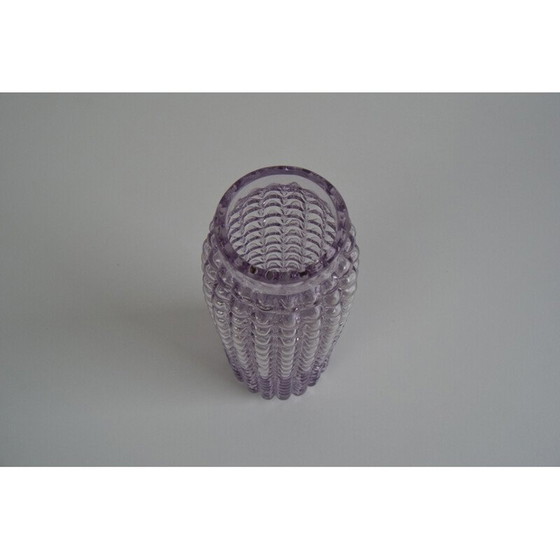 Image 1 of Vase vintage en verre Prachen tchèque par Frantisek Koudelka, 1970