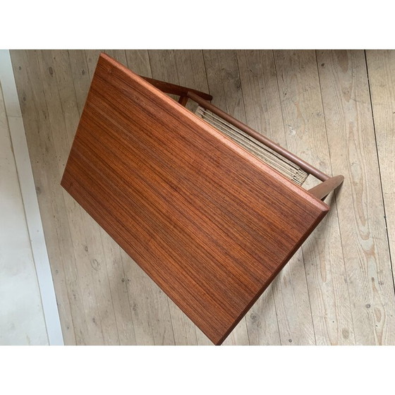 Image 1 of Table basse vintage en teck et corde