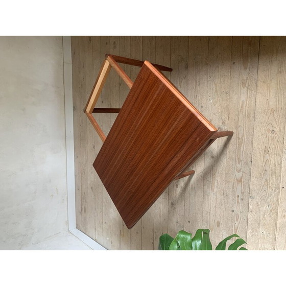 Image 1 of Table basse vintage en teck et corde