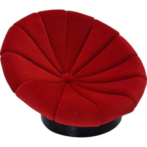 Image 1 of Fauteuil Girasole vintage en fibre de verre et tissu par Luciano Frigerio, Italie 1970
