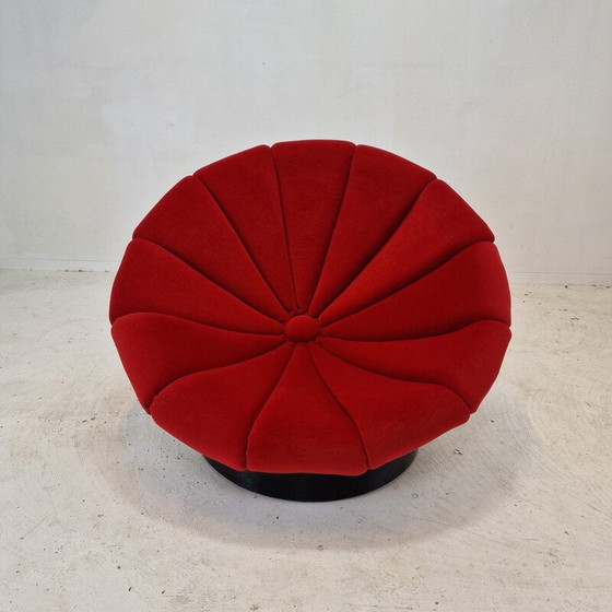 Image 1 of Fauteuil Girasole vintage en fibre de verre et tissu par Luciano Frigerio, Italie 1970
