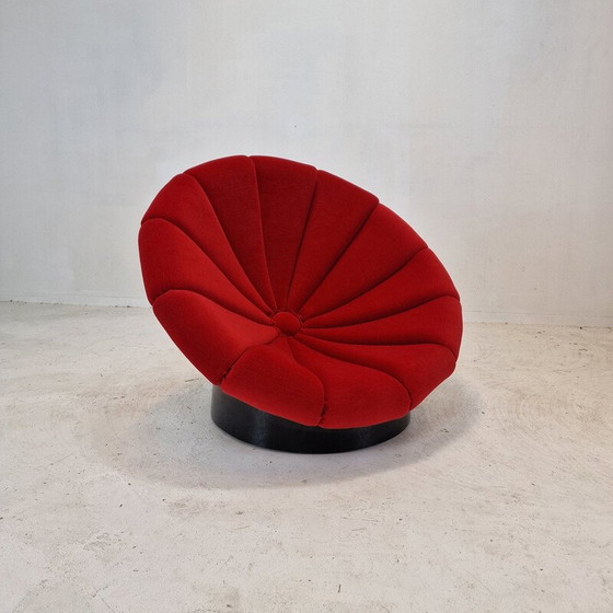 Image 1 of Fauteuil Girasole vintage en fibre de verre et tissu par Luciano Frigerio, Italie 1970