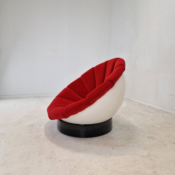 Image 1 of Fauteuil Girasole vintage en fibre de verre et tissu par Luciano Frigerio, Italie 1970