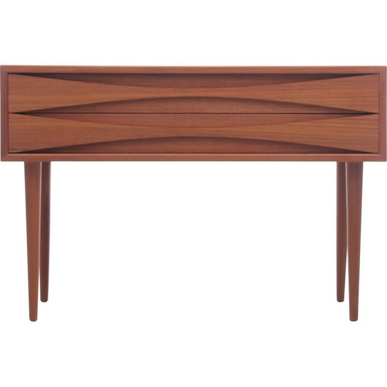 Image 1 of Commode scandinave vintage en teck avec 2 tiroirs par Arne Vodder pour Sibast Furniture
