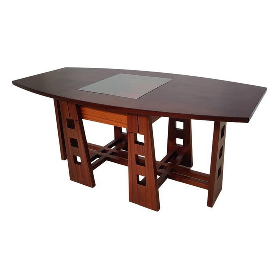Image 1 of Table de salle à manger avec tiroir, Mid Century, Italie, années 1960