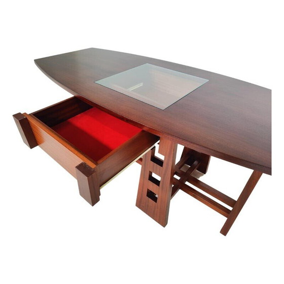 Image 1 of Table de salle à manger avec tiroir, Mid Century, Italie, années 1960