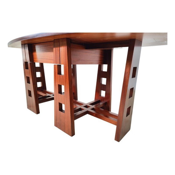 Image 1 of Table de salle à manger avec tiroir, Mid Century, Italie, années 1960