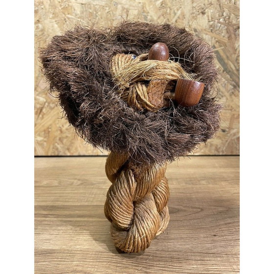 Image 1 of Sculpture vintage de lion en corde par Kay Bojen, Danemark 1960