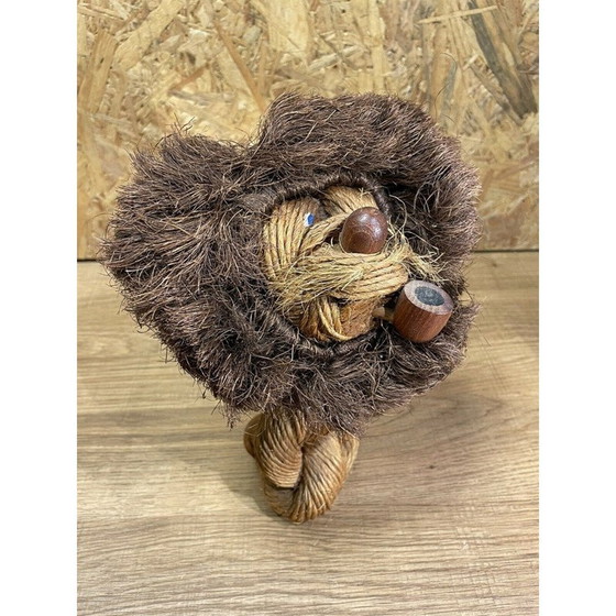 Image 1 of Sculpture vintage de lion en corde par Kay Bojen, Danemark 1960