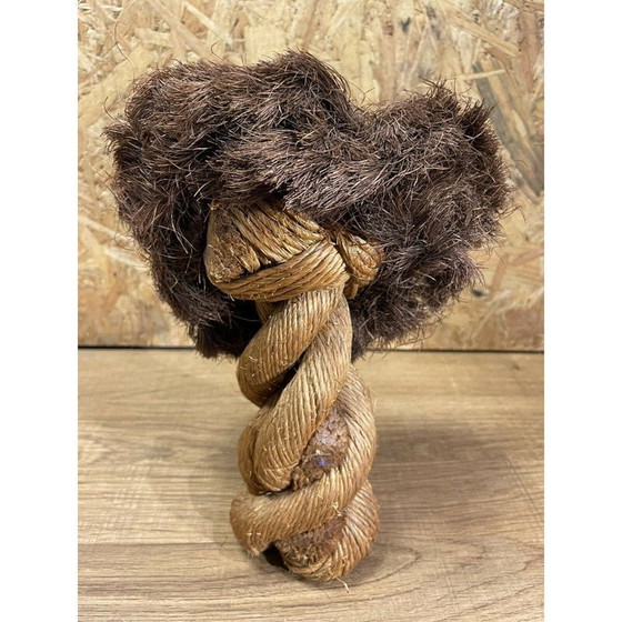 Image 1 of Sculpture vintage de lion en corde par Kay Bojen, Danemark 1960