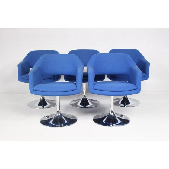 Image 1 of Ensemble de 5 chaises pivotantes vintage Largo de Johanson Design - années 2000